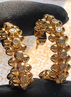 Fmous Brnd Pure 925 Sliver Mrking Rivets Errings Rose Go