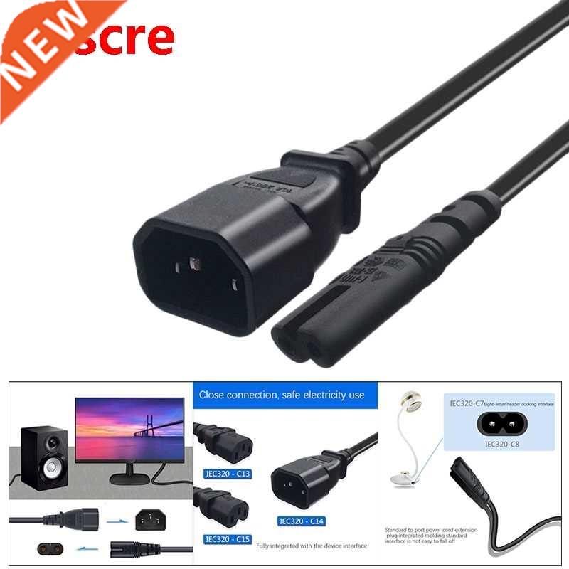 IEC -Pin C14 Male to C7 Female Converter Adapter Cable for