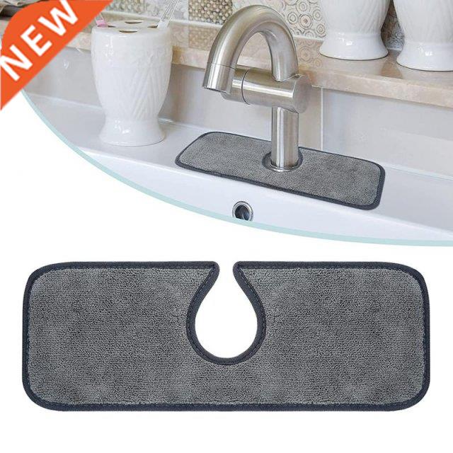 Kitchen Faucet Absorbent Mat Sink Splash Guard Microfiber Fa