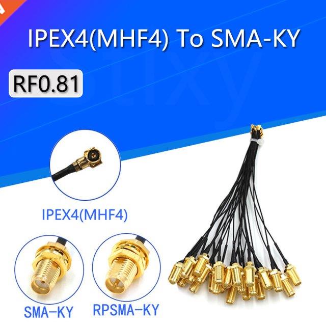 50Pcs SMA Connector Cable Female to IPEX4 IPX4 MHF4 to SMA F