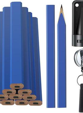 12Pcs Black Lead Carpenter Pencils  Builder Joiners Woodw