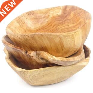Wooden it Salad Serving Bowl Hand-Carved Root Bowls Creat