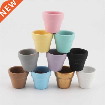 1 Piece Mini Teeny Colourful Terracotta Pot Clay Ceramic Pot