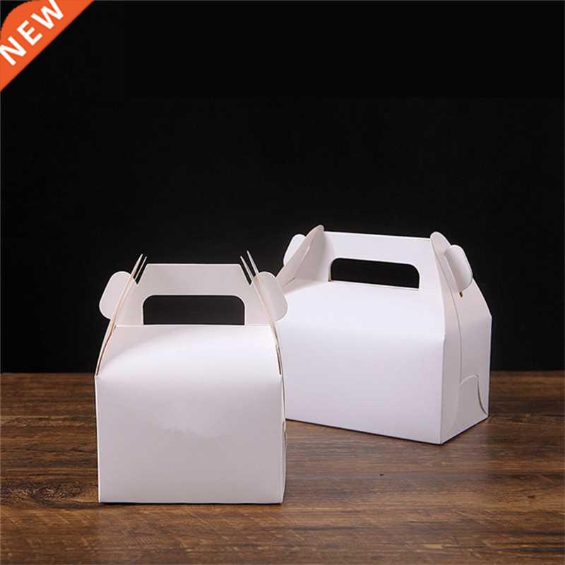 10pcs Hgh-qualty Cake Food Candy Kraft Paper Box Wth Hand