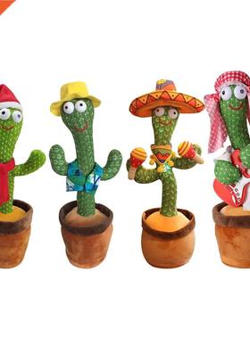 Electronic Singing Dancing Cactus Doll USB Rechargeable Plus