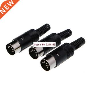 3Pcs DIN Male Plug Cable Connector 5 Pin with Handle Dropshi