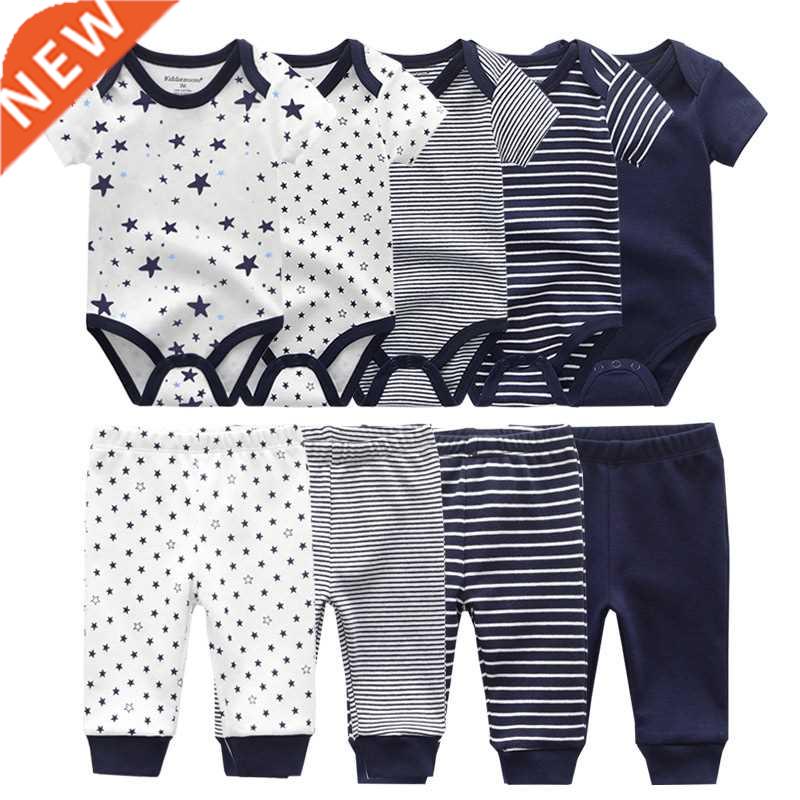 6/9PCS Baby Girl Clothes Newborn Unisex Sid Bodysuits+Pant