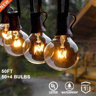 Light String Outdoor Garland Christmas 50Ft G40 Patio