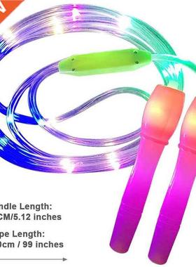 LED Luminous Jump Ropes Skipping Rope Cable for Kids Night E