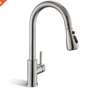 Ktchen Faucet Wth Pull Down Sprayer Brushed Nckel, Hgh A