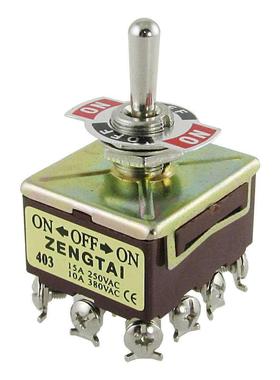 ZENGTAI 10A/380VAC 15A/250VAC 3 Position 4PDT ON/OFF/ON 12 P