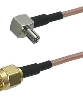 1Pcs RG316 SMA Male plug to TS9 Male Plug Right angle Connec