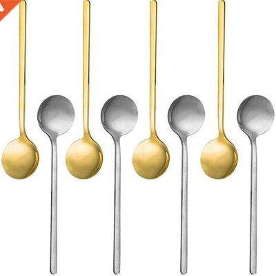 8PCS Spoons Stainless Steel Espresso Spoons Teaspoons For Co