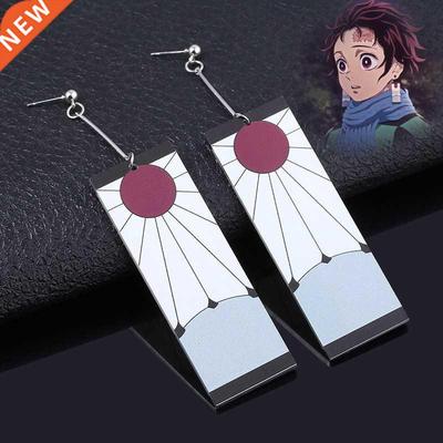 2021 Demon Slayer Kimetsu no Yaiba Tanjirou Earrings Acrylic