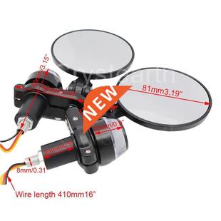 Motorcycle Handle Side Mirror Mirrors 22mm End Bar