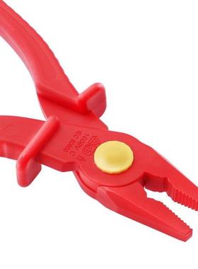 VDE Resistant Plastic Flat Nose Pliers Reduce the Risk of Sh