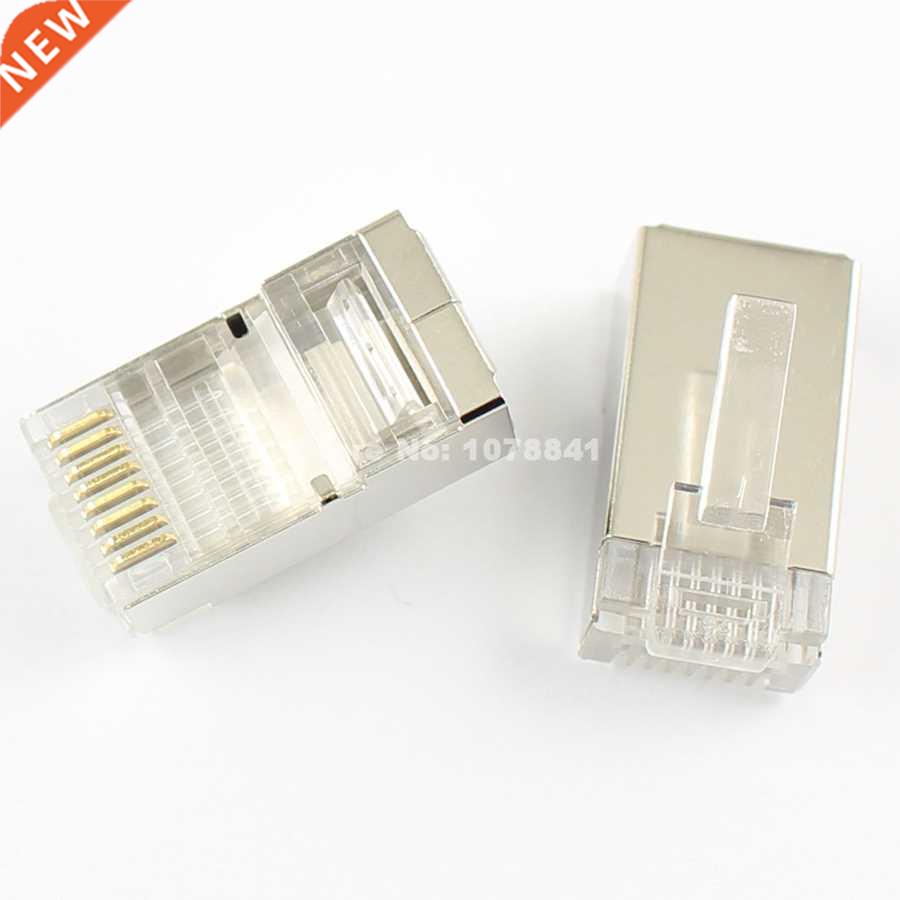 50 Pcs RJ45 8P8C Shielded Modular Plug Cat5 LAN Connector