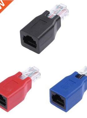Adapter Convertor RJ45 Male to Female Connected Crossover Ca