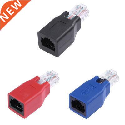 Adapter Convertor RJ45 Male to Female Connected Crossover Ca
