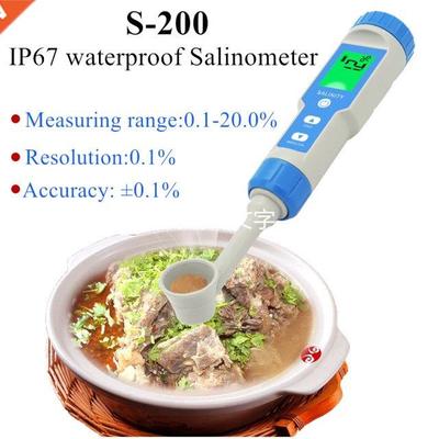 S-200 IP67 waterproof Salinometer Salinity Tester Foods Salt