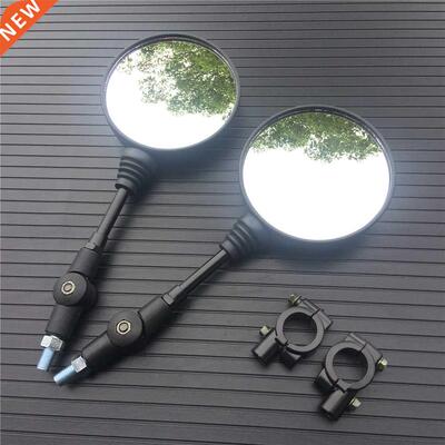 Motorcycle Black Universal 10mm Side Mirror Rearview Mirror
