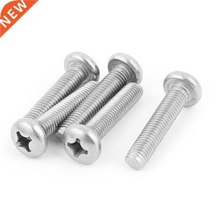 M8x40mm 1.25mm Pitch Round Cap Phillips Screws Fasteners 5pc