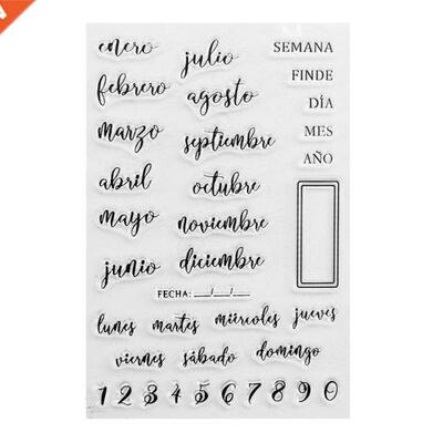Spanish Dates Silicone Clear Seal Stamp DIY Scrapbooking Emb
