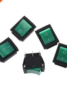 AC 16A/250V 20A/125V Green Light Illuminated DPDT ON/ON Boat