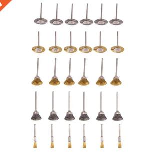 Wheels Steel For Kit Full Polishing Brush Wire Brass 36Pcs