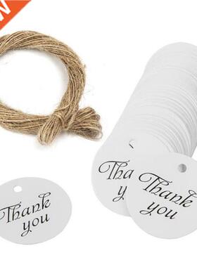 White Gift Tags Thank You Paper Tags 适用于 Wedding Decorati