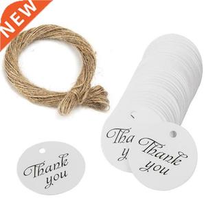 White Gift Tags Thank You Paper Tags 适用于 Wedding Decorati