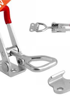 Silver+Red Adjustable Toolbox Case Metal Toggle Latch Catch