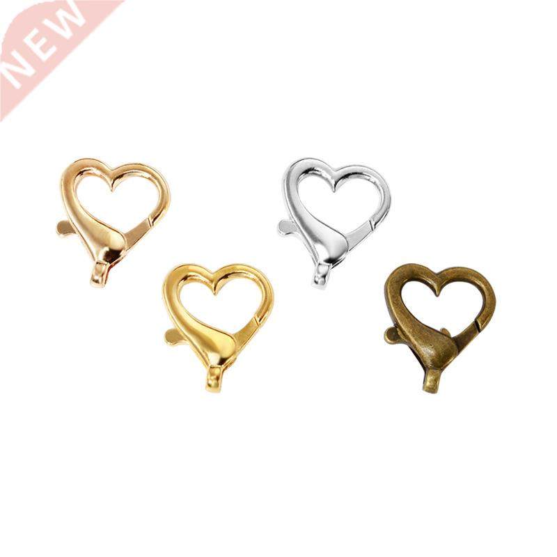 10pcs Love Heart Shape Clips Buckles Keychain Trigger Hooks