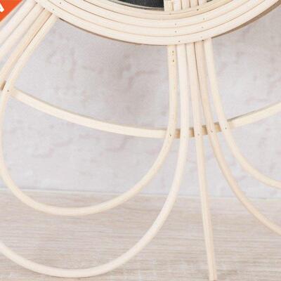 Woven Rattan Makeup Mirror Wall Hanging Decorative for Apart