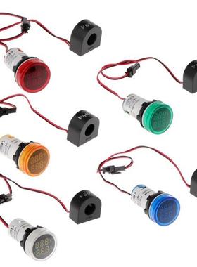 Digital Voltmeter Ammeter 22mm Round AC 50-500V 0-100A Volta