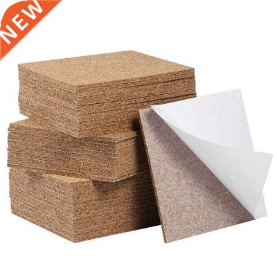 50PCS 95x95mm Self Adhesive Square Cork Sheets for DIY Coast