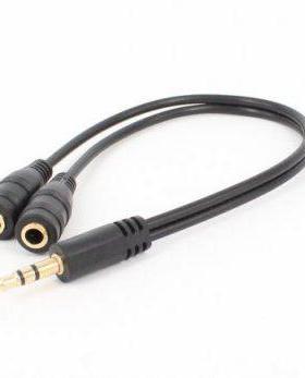 3.5mm Male Splits Two 3.5mm Female Headphone Audio Adapter C
