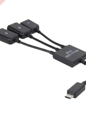 High Quality  in 1 Male to Female Dual Micro USB 2.0 Host O