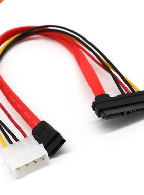 SATA Combo 15 Pin Power and 7 Pin Data Cable 4 Pin Molex to