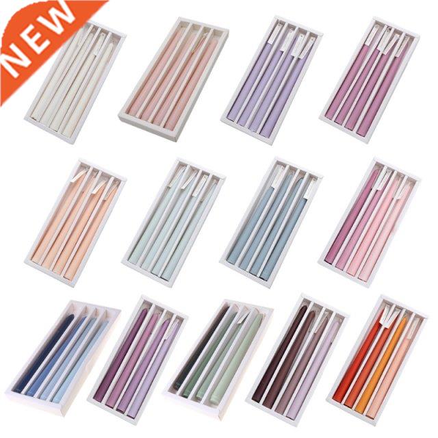 4pcs Elegent Taper Candles, 9.8inch Tall 4.5 Hour Long Burni