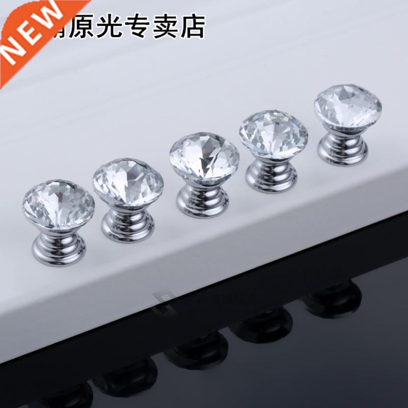 5Pcs 18*19mm Diamond Shape Design Crystal Glass Knobs Cupboa