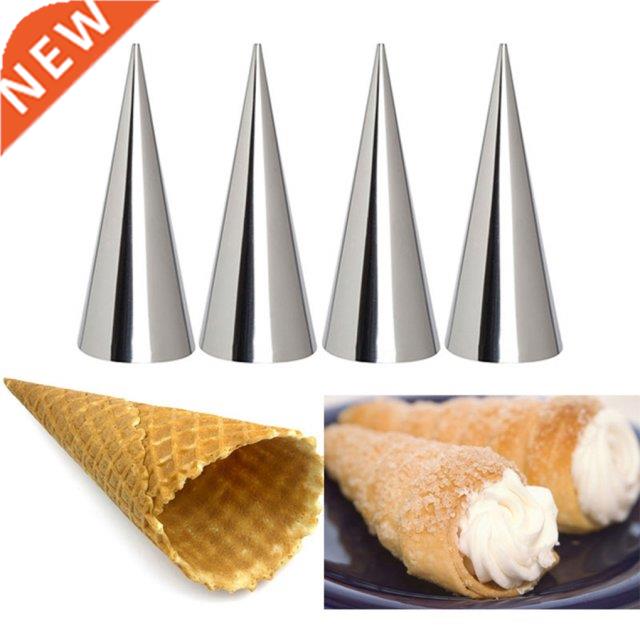 5PCS Conical Tube Mold Cone Roll Stainless Steel Moulds Spir