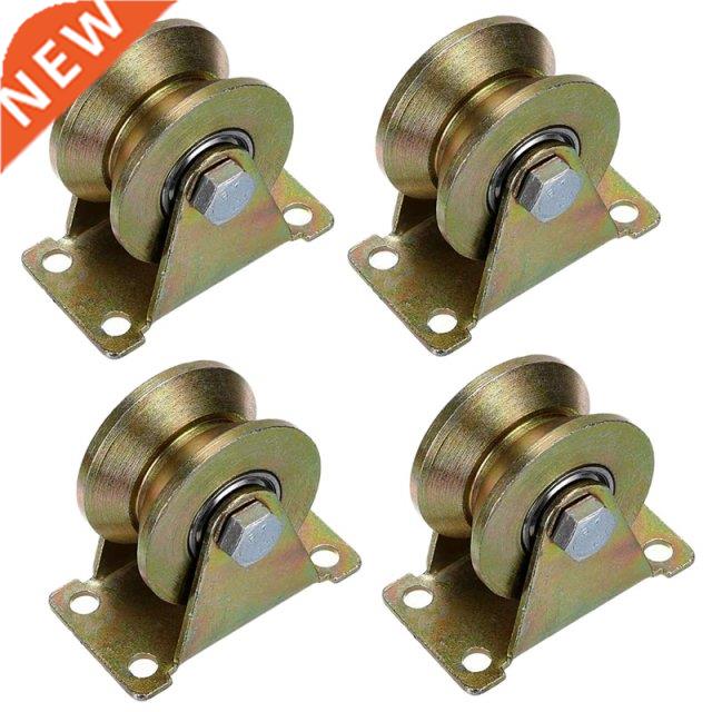 4 Pcs 2 Inch V-Groove Track Wheel Sliding Door Roller for Tr