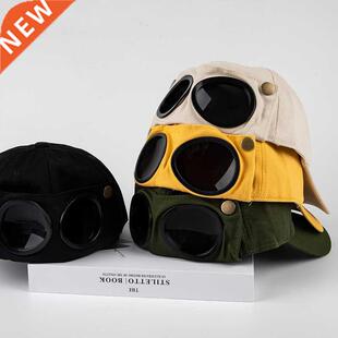 New Aviator Hat Summer Personality Glasses Baseball Cap Fema