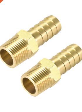 2pcs Brass Barb Hose Fitting Connector Adapter 1/2inch Barbe