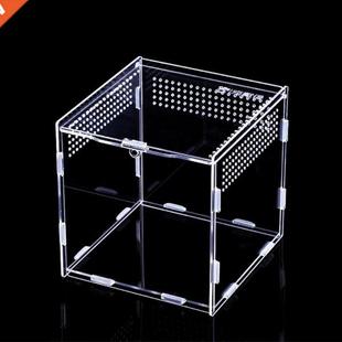 Breeding Box Case Portable Terrarium Reptile Acrylic Feeding