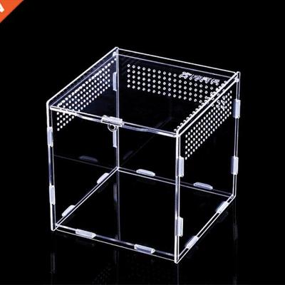 Reptile Feeding Box Breeding Case Portable Acrylic Terrarium