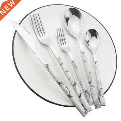 Imitation Wood Handle Cutlery Set Western Stainless Steel Ta