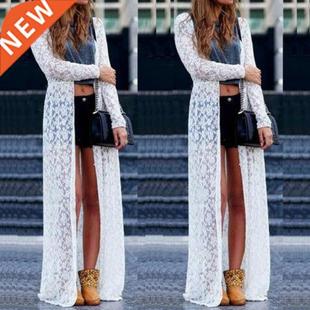 Bikini Cover Swimwear White Cardigan Lace Summer Women