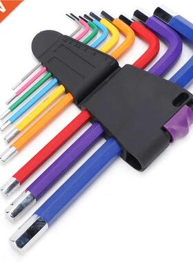 9PCS Flat-End Colorful Hex Socket Wrench Set Hex Key Tools S